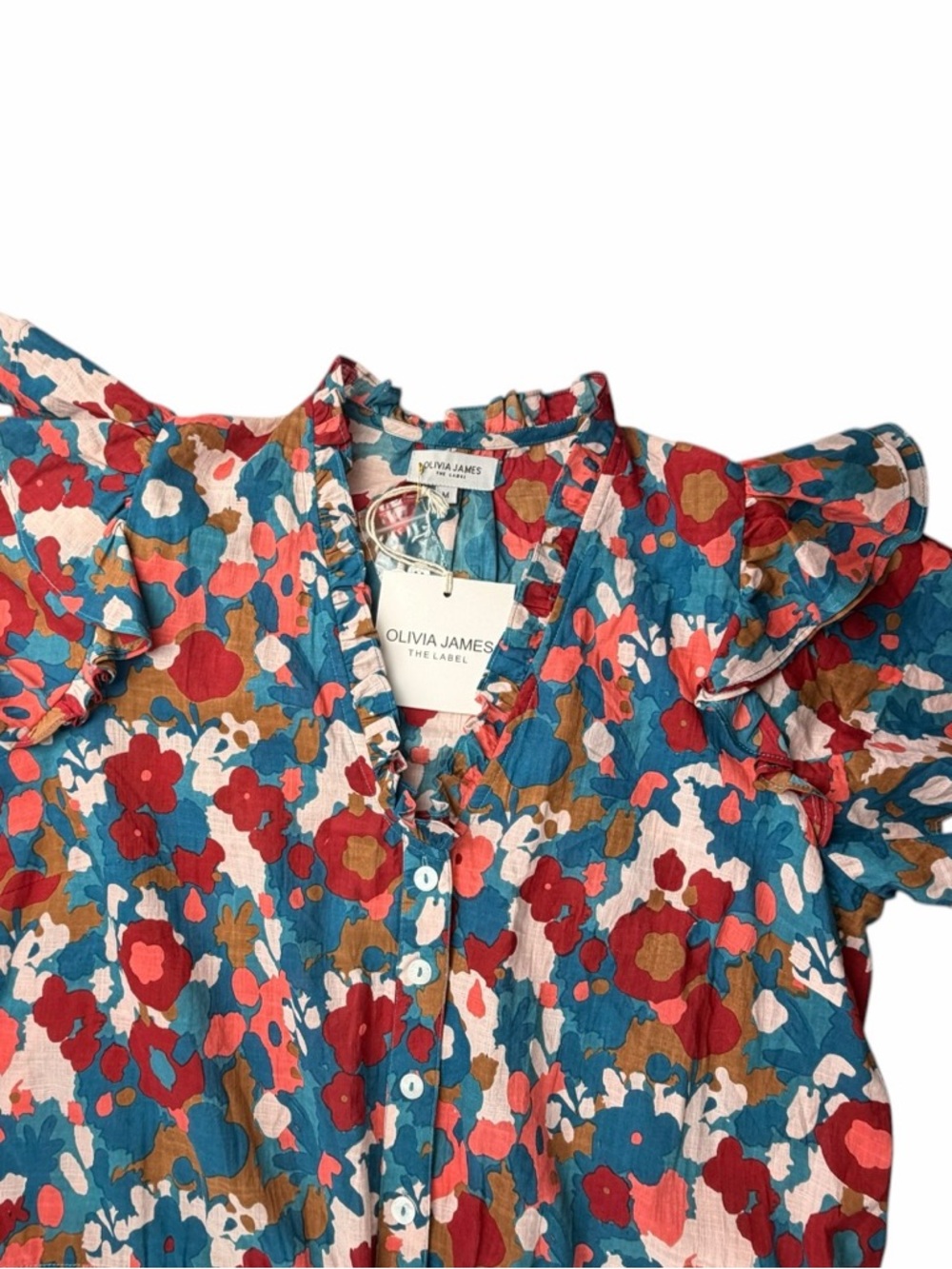 NWT Olivia James The Label Women’s Floral Print Charlotte Jumpsuit Size Medium - Picture 3 of 10